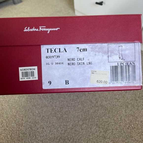 Ferragamo boots in black leather- size 9 - Picture 7 of 8